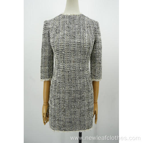 ladies half sleeve business woven dress